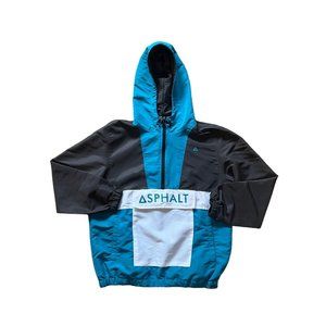 Asphalt Colorblock Pullover Windbreaker Jacket Skater Hoodie Medium